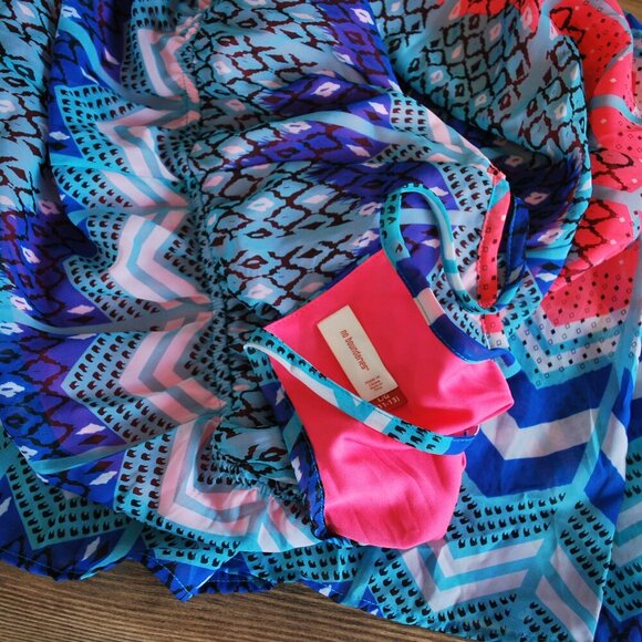 No Boundaries Geometric Maxi Dress L - Picture 7 of 7